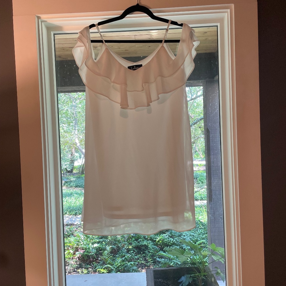Lulus White Flowy Ruffle Dress